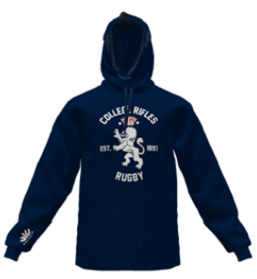 Navy Blue Hoodie with Large Lion Logo