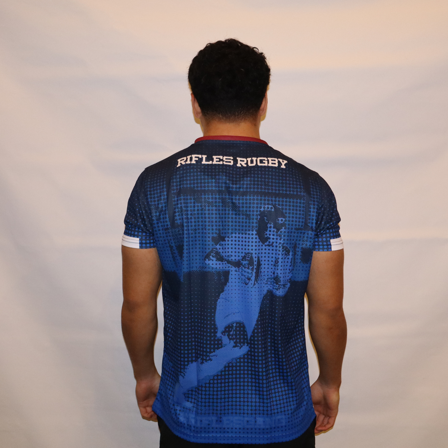 Blue & White Rifles Rugby Tee