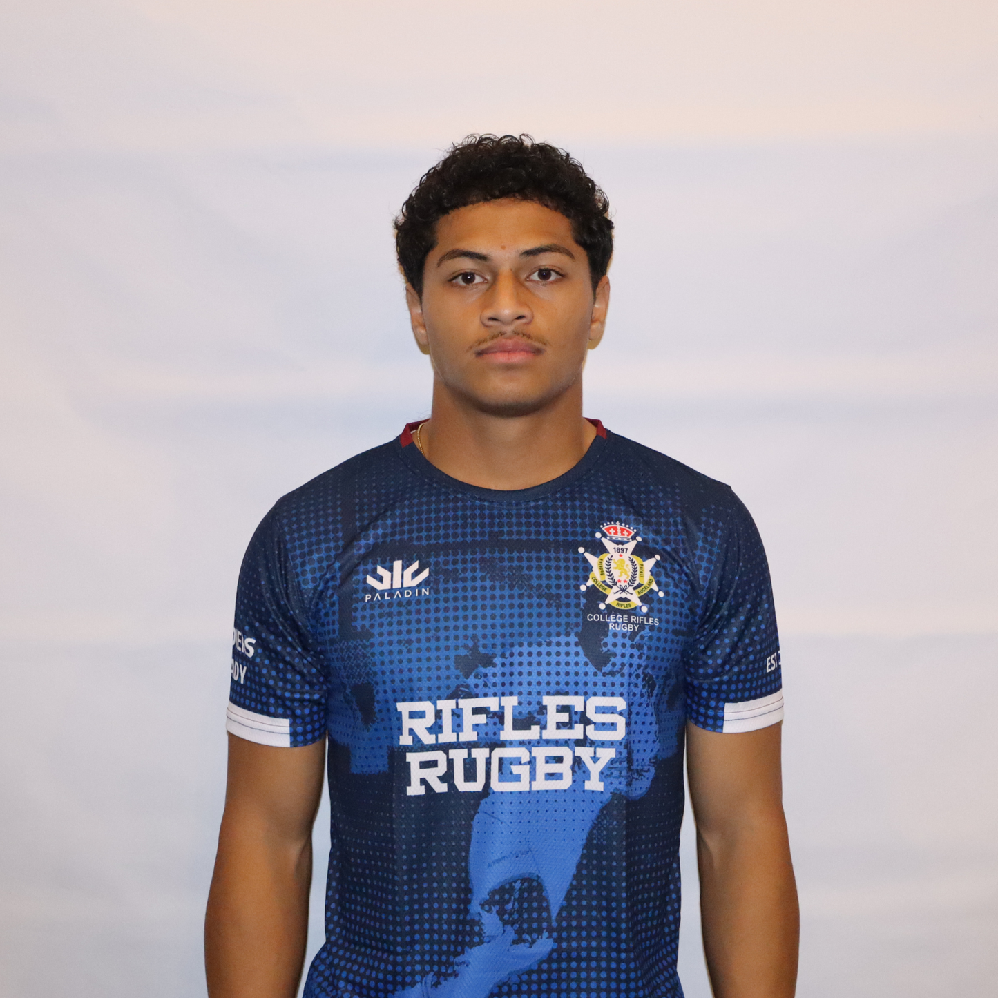 Blue & White Rifles Rugby Tee