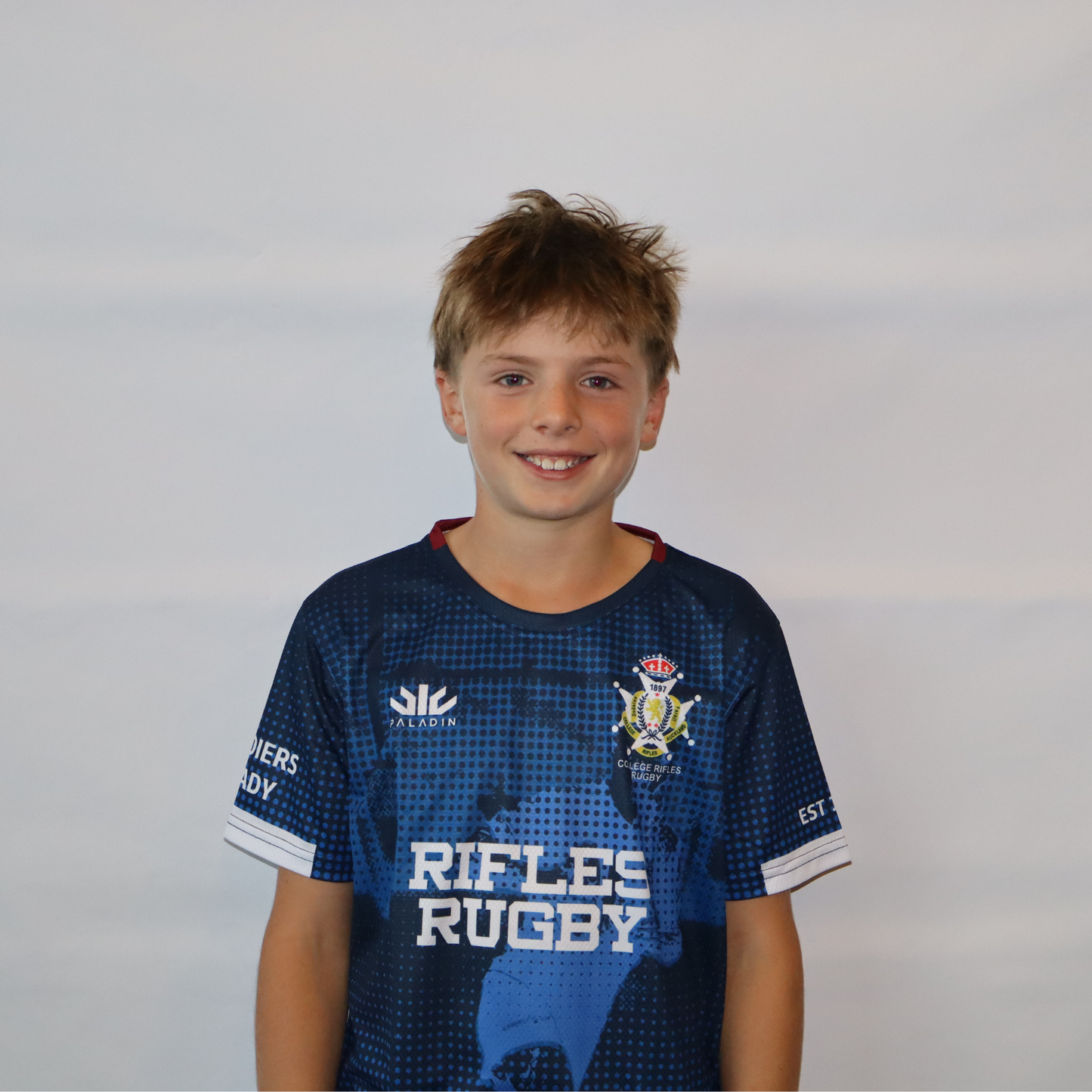 Blue & White Rifles Rugby Tee
