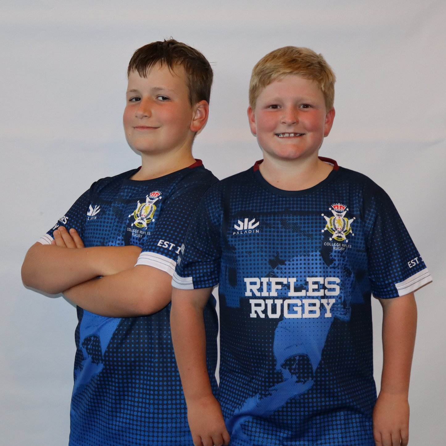 Blue & White Rifles Rugby Tee