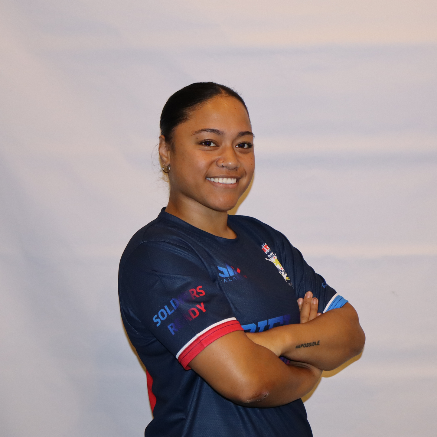 Blue & Pink Rifles Rugby Tee