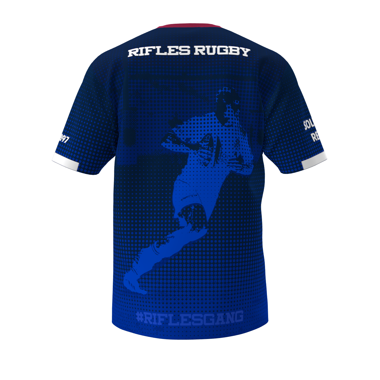 Blue & White Rifles Rugby Tee