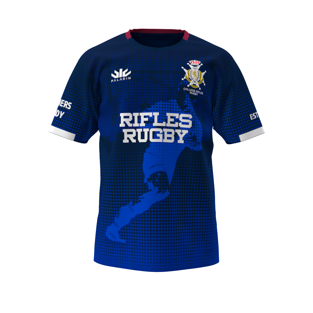 Blue & White Rifles Rugby Tee