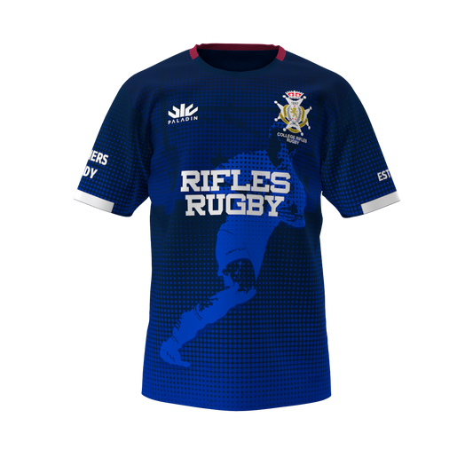 Blue & White Rifles Rugby Tee
