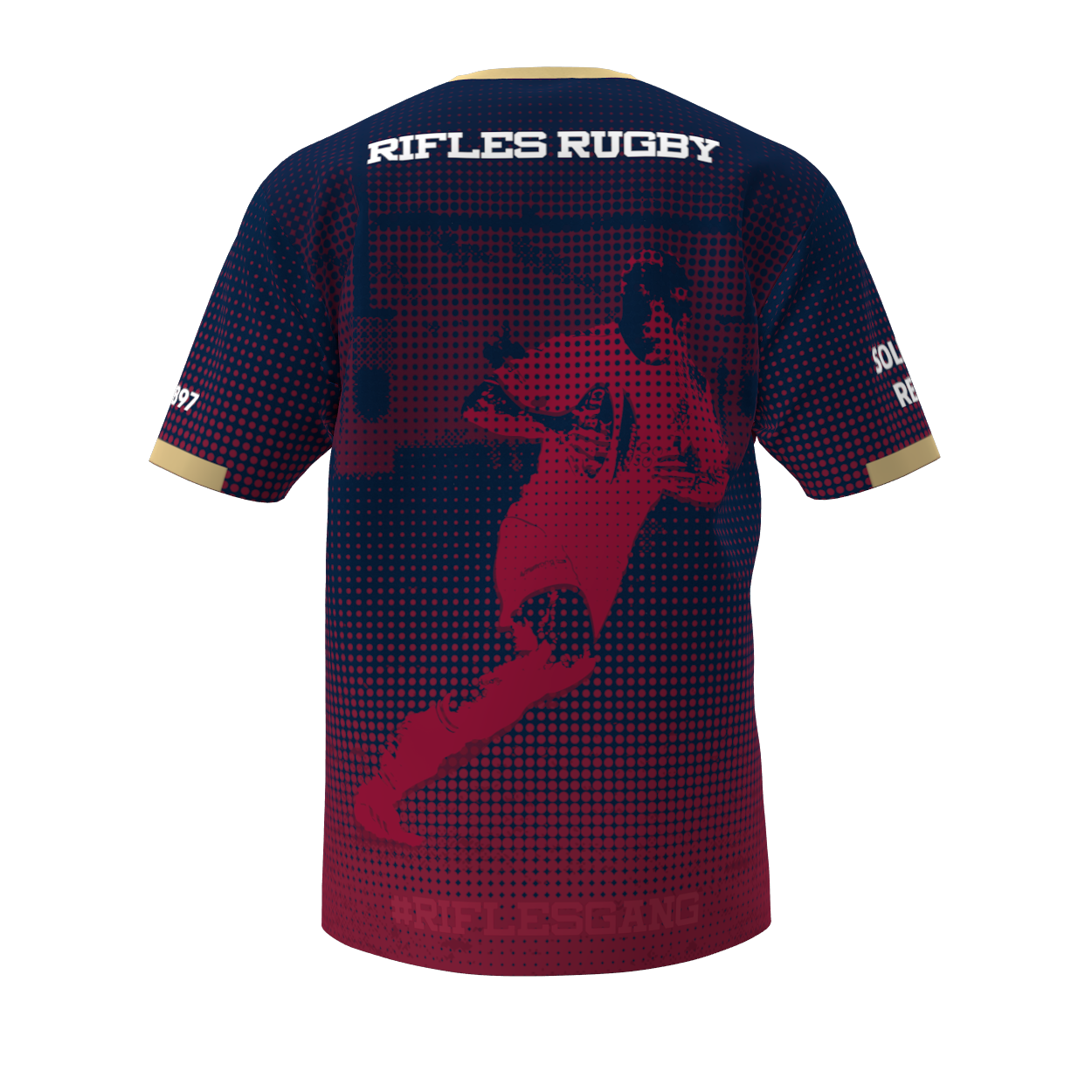 Maroon & Gold Rifles Rugby Tee