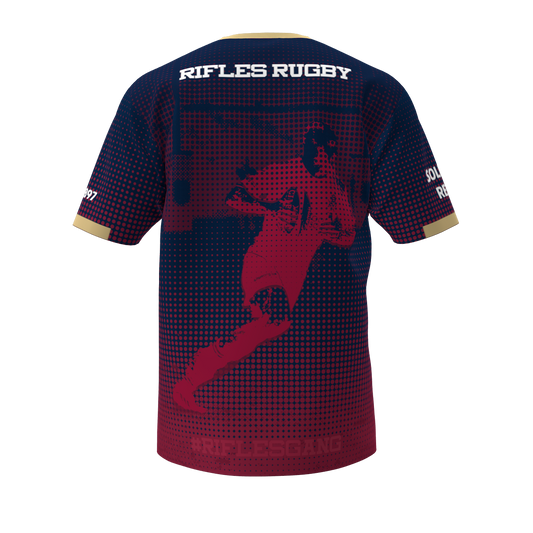 Maroon & Gold Rifles Rugby Tee