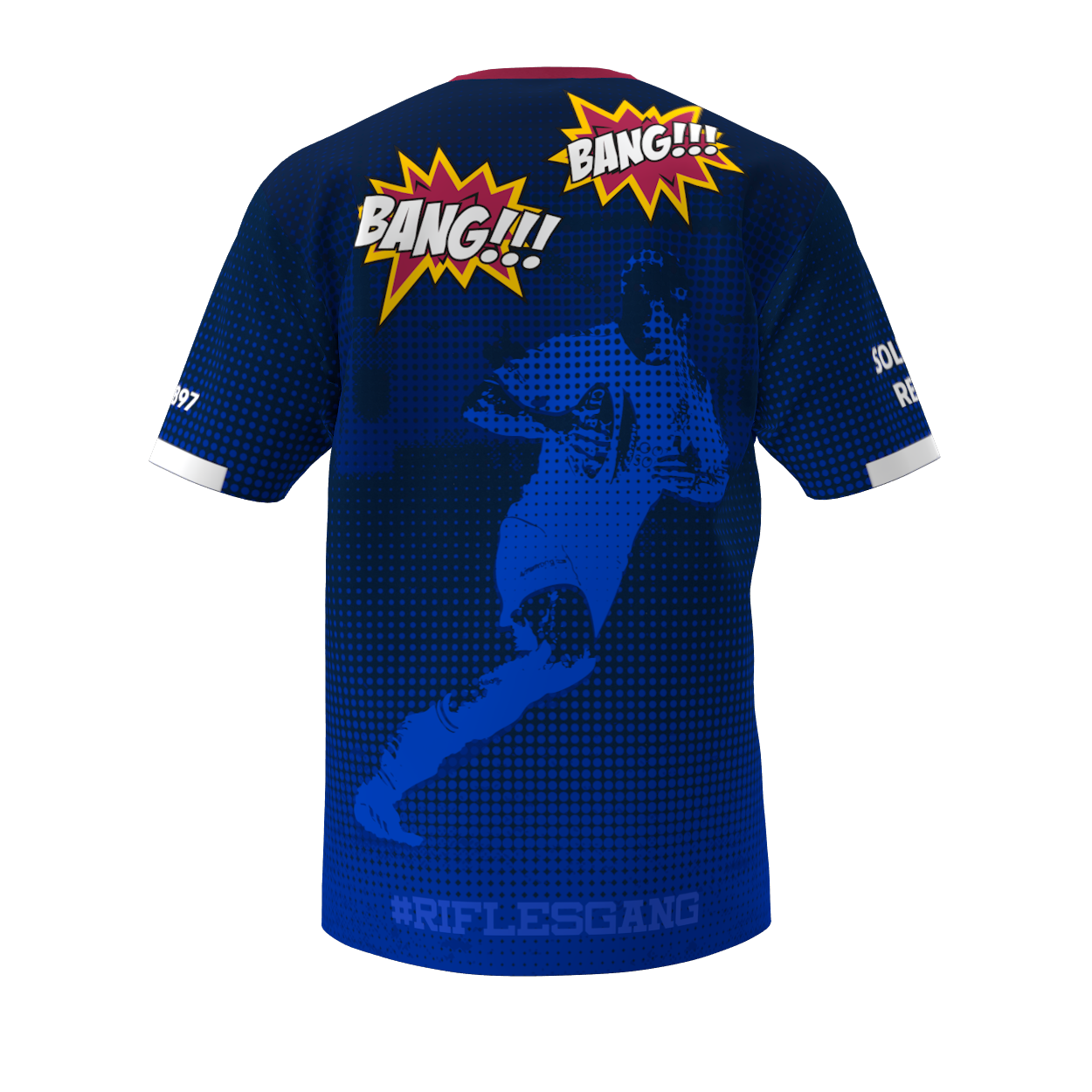 Blue & White Rifles Rugby Tee