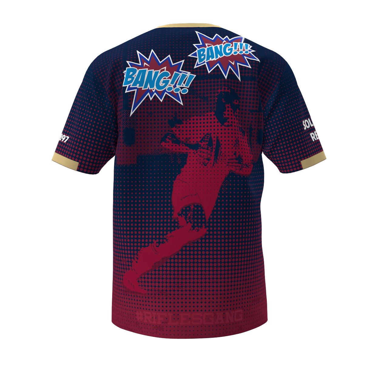 Maroon & Gold Rifles Rugby Tee